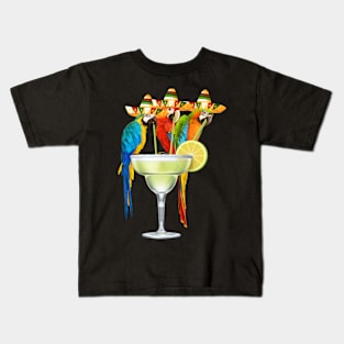 Parrot Cinco De Mayo Funny Drinking Tequila Mexican Fiesta Kids T-Shirt